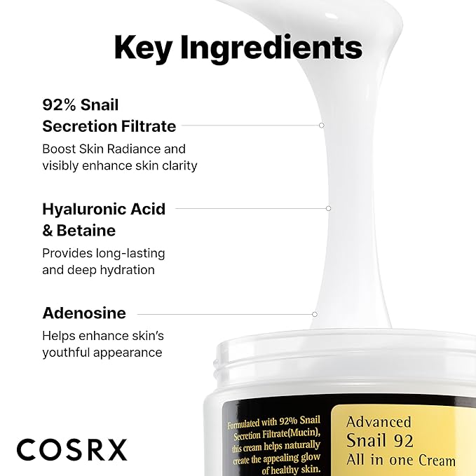 COSRX Advanced Snail 92 All in One Cream moisturizer, 3.52 oz - photo 3