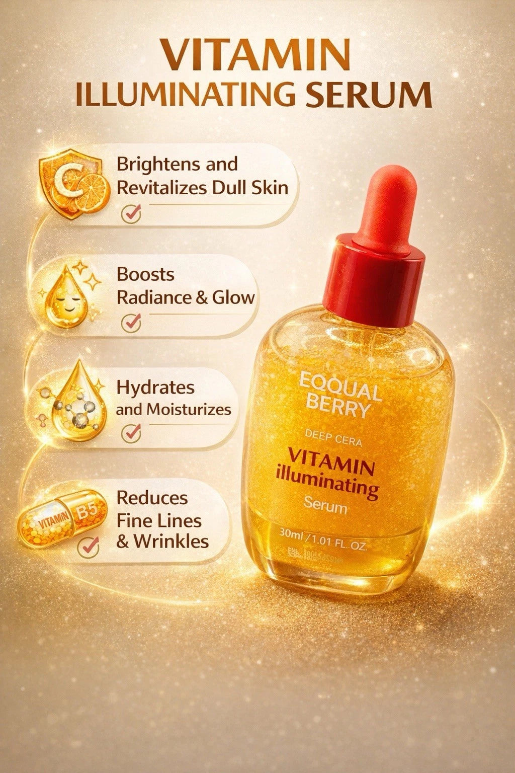 EQQUALBERRY Deep Cera Vitamin Illuminating Serum, 30ml - photo 4